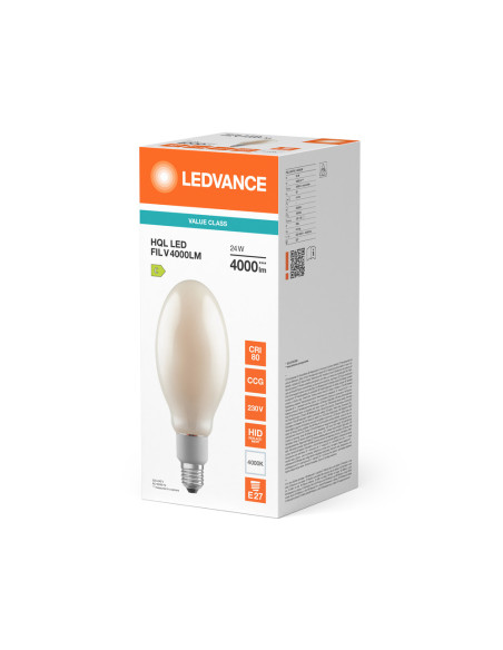 ŻARÓWKA LED V HQL LED FIL FR 80 24W 4000K neutralna biała  E27 220-240V 4000LM 