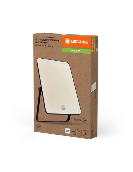 NAŚWIETLACZ FLOOD ESSENTIAL SENSOR 50W 4000K neutralna biała 4500LM BK IP65 