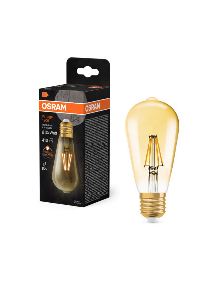 ŻARÓWKA LED 1906 VINTAGE LED EDISON GOLD ST64 4W/2400K 410LM E27 