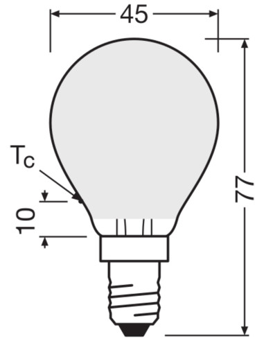 ŻARÓWKA LED P CLP40 4W 2700K ciepła biała  E14 FIL GL FR 470LM 
