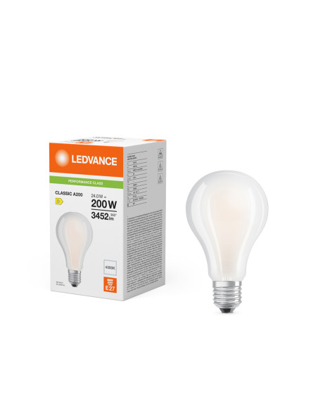 ŻARÓWKA LED P CLA200 24W 4000K neutralna biała  E27 FIL GL FR 3452LM 