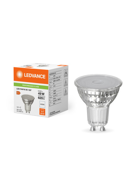 ŻARÓWKA LED P Spot PAR16 GL 49 120° 6,9W 4000K neutralna biała  GU10 620LM 