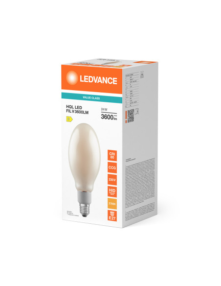 ŻARÓWKA LED V HQL LED FIL FR 80 24W 2700K ciepła biała  E27 220-240V 3600LM 