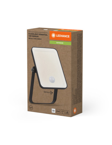 NAŚWIETLACZ FLOOD ESSENTIAL SENSOR 10W 4000K neutralna biała 900LM BK IP65 