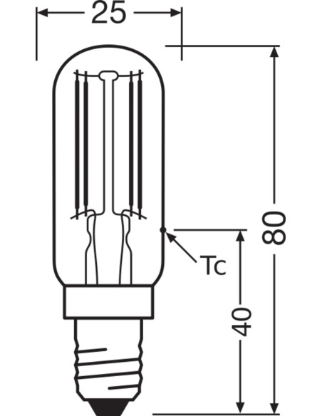 ŻARÓWKA LED P SPECIAL LED T26 FIL 40 4,2W 2700K ciepła biała  E14 470LM 