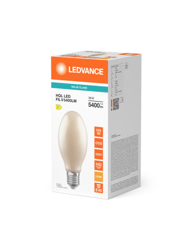 ŻARÓWKA LED V HQL LED FIL FR 125 38W 2700K ciepła biała  E40 220-240V 5400LM 