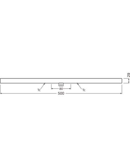 ŻARÓWKA LED BASE LEDINESTRA 40 6W 2700K ciepła biała S14D 470LM 50CM PLASTIC 