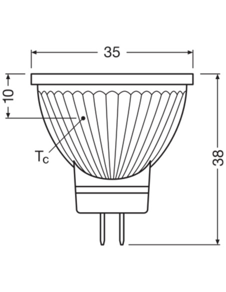 ŻARÓWKA LED P SPOT MR11 GL 35 36° DIM 4,5W 2700K ciepła biała CRI90  GU4 12V 345LM 