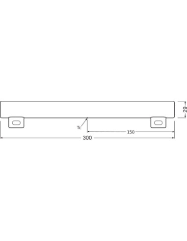 ŻARÓWKA LED BASE LEDINESTRA 30 3,5W 2700K ciepła biała S14S 275LM 30CM PLASTIC 