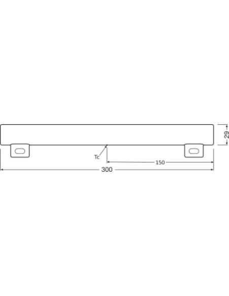 ŻARÓWKA LED BASE LEDINESTRA 30 3,5W 2700K ciepła biała S14S 275LM 30CM PLASTIC 
