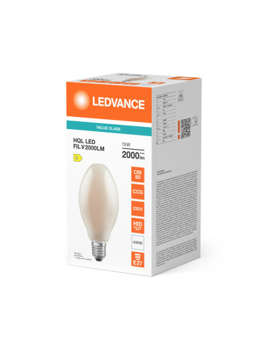 ŻARÓWKA LED V HQL LED FIL FR 50 13W 4000K neutralna biała  E27 220-240V 2000LM 