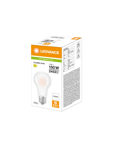 ŻARÓWKA LED P CLA150 17W 4000K neutralna biała  E27 FIL GL FR 2452LM 