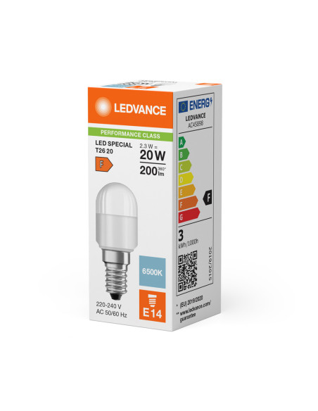 ŻARÓWKA LED P SPECIAL LED T26 FR 20 2,3W 6500K zimna biała  E14 200LM 