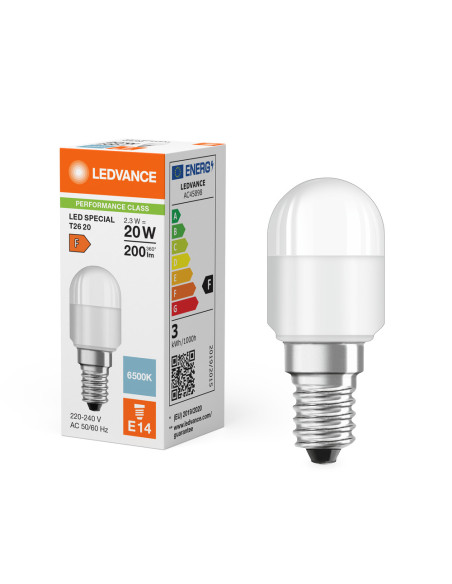ŻARÓWKA LED P SPECIAL LED T26 FR 20 2,3W 6500K zimna biała  E14 200LM 
