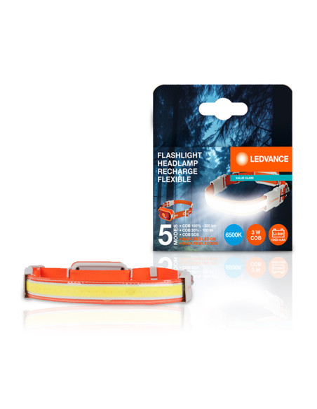 LATARKA CZOŁOWA Z PASKIEM COB FLASHLAMP FLEX ŁADOWALNA AKUMULATOROWA 1000MAH 3H 