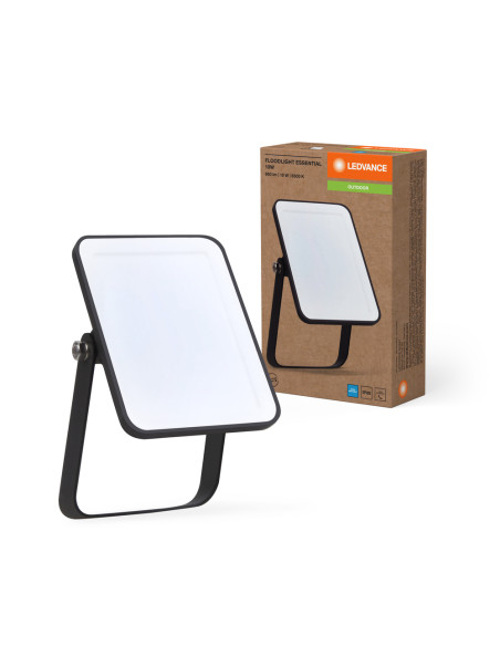 NAŚWIETLACZ FLOOD ESSENTIAL 10W 6500K zimna biała 900LM BK IP65 