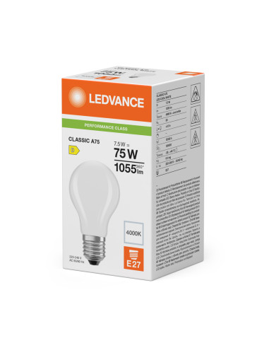 ŻARÓWKA LED P CLA75 7,5W 4000K neutralna biała  E27 FIL GL FR 1055LM 