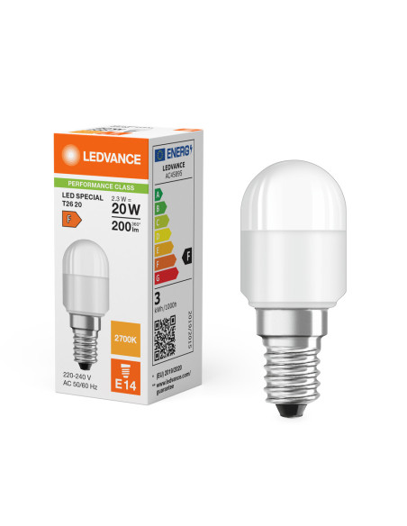 ŻARÓWKA LED P SPECIAL LED T26 FR 20 2,3W 2700K ciepła biała  E14 200LM 