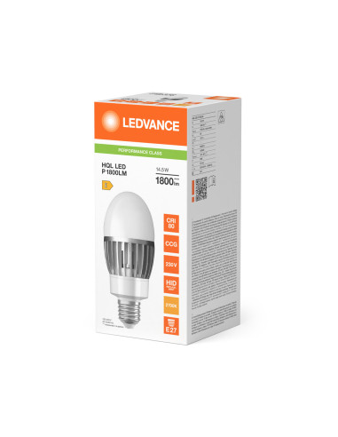 ŻARÓWKA LED P HQL LED FR 50 14,5W 2700K ciepła biała  E27 220-240V 1800LM 