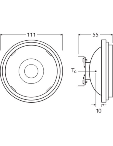ŻARÓWKA LED S SPOT AR111 HS 100 24° DIM 13,5W 2700K ciepła biała CRI90  G53 12V 950LM SUPERIOR CLASS 