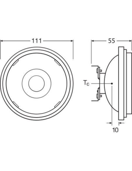 ŻARÓWKA LED S SPOT AR111 HS 100 24° DIM 13,5W 2700K ciepła biała CRI90  G53 12V 950LM SUPERIOR CLASS 