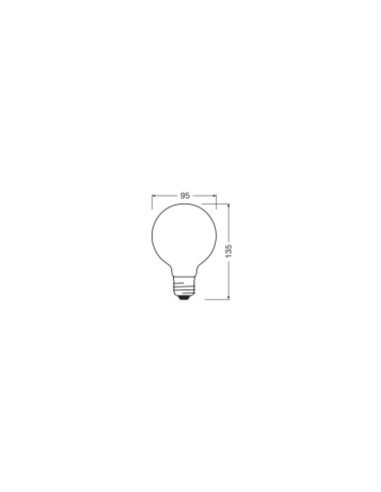 ŻARÓWKA LED P CL GLOBE95 75 DIM 7,5W 2700K ciepła biała  E27 FIL GL FR 1055LM 