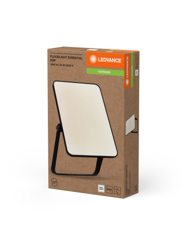 NAŚWIETLACZ FLOOD ESSENTIAL 20W 4000K neutralna biała 1800LM BK IP65 