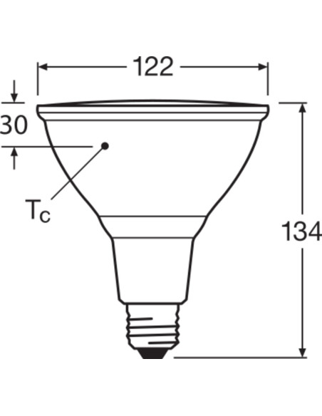 ŻARÓWKA LED P SPOT LED PAR38 GL 120 15° 12W 2700K ciepła biała  E27 1035LM 