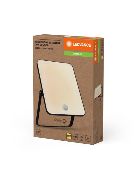 NAŚWIETLACZ FLOOD ESSENTIAL SENSOR 30W 3000K ciepła biała 2550LM BK IP65 