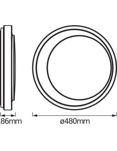OPRAWA SMART WIFI ORBIS CEILING MOON TW 480MM WHITE/GREY 