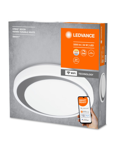 OPRAWA SMART WIFI ORBIS CEILING MOON TW 480MM WHITE/GREY 