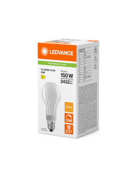 ŻARÓWKA LED P CLA150 DIM 18W 2700K ciepła biała  E27 FIL GL FR 2452LM 