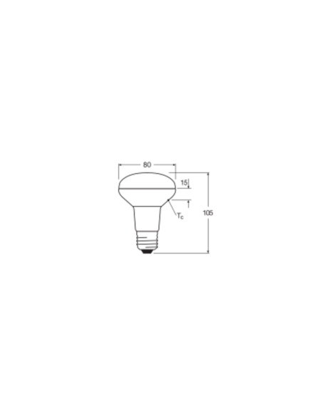ŻARÓWKA LED P SPOT LED R80 GL 60 DIM 4,9W 2700K ciepła biała CRI90  E27 345LM 