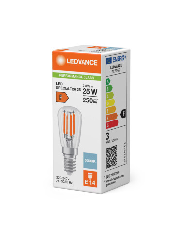 ŻARÓWKA LED P SPECIAL LED T26 FIL 25 2,8W 6500K zimna biała  E14 250LM 