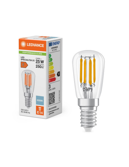 ŻARÓWKA LED P SPECIAL LED T26 FIL 25 2,8W 6500K zimna biała  E14 250LM 