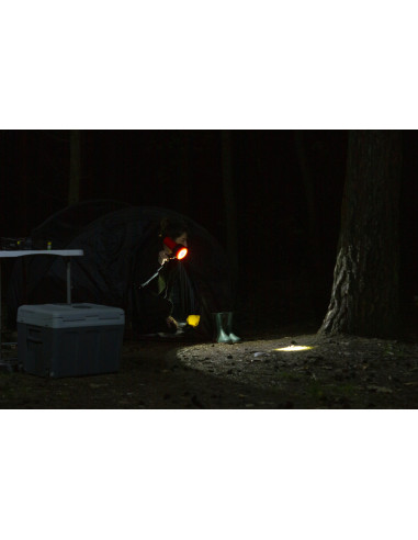 LATARKA PUNKTOWA I BOCZNA FLASHLAMP ŁADOWALNA 300LM AKUMULATOROWA 2400MAH 3H 