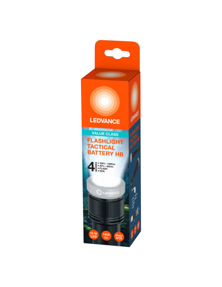 LATARKA TAKTYCZNA FLASHL TACTIC HB IP65 1400LM ZASILANA BATERIAMI 6AA 4H 