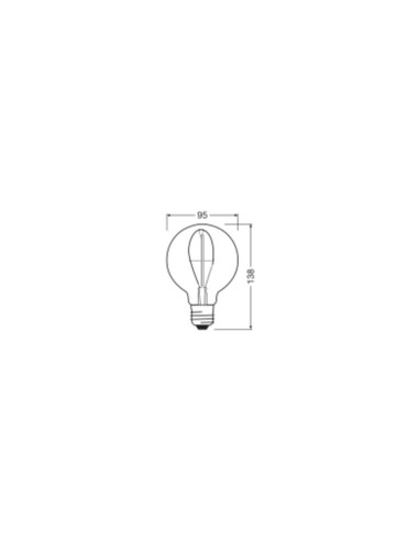ŻARÓWKA LED 1906 VINTAGE LED GLOBE95 3,4W/818 FIL SMOKE 100LM E27 