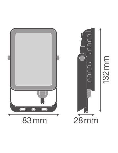 NAŚWIETLACZ FLOOD ESSENTIAL 10W 3000K ciepła biala 750LM BK IP65 