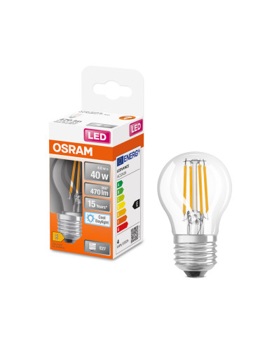 ŻARÓWKA LED STAR RF CLP40 4W 6500K zimna biała  E27 FIL 470LM 