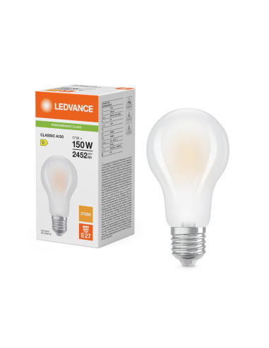ŻARÓWKA LED P CLA150 17W 2700K ciepła biała  E27 FIL GL FR 2452LM 