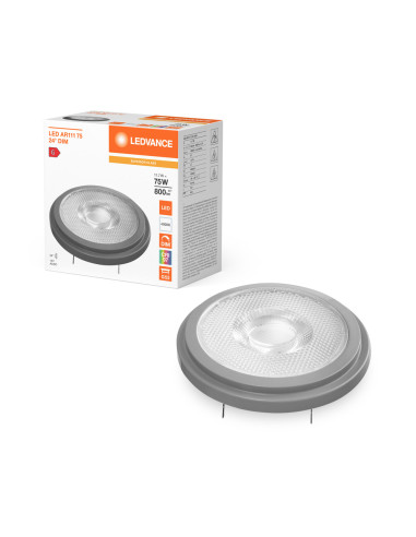 ŻARÓWKA LED S SPOT AR111 HS 75 24° DIM 11,7W 4000K neutralna biała CRI90  G53 12V 800LM SUPERIOR CLASS 