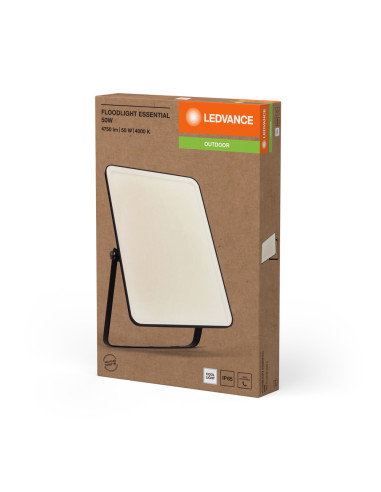 NAŚWIETLACZ FLOOD ESSENTIAL 50W 4000K neutralna biała 4500LM BK IP65 