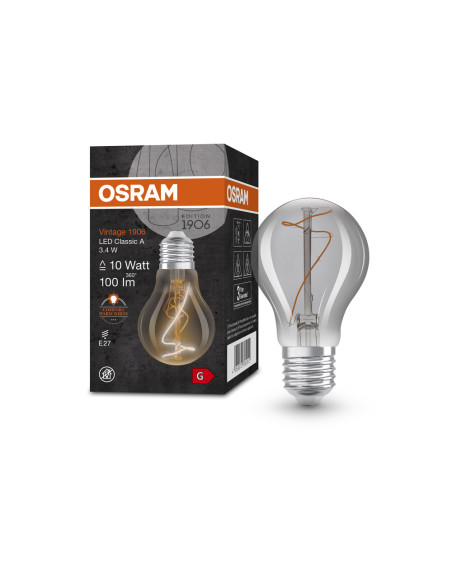 ŻARÓWKA LED 1906 VINTAGE LED CLA10 3,4W/818 230V FIL SMOKE E27 