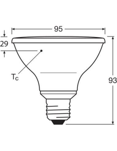 ŻARÓWKA LED P SPOT LED PAR30 GL 75 36° DIM 10W 2700K ciepła biała CRI90  E27 633LM 