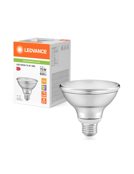 ŻARÓWKA LED P SPOT LED PAR30 GL 75 36° DIM 10W 2700K ciepła biała CRI90  E27 633LM 