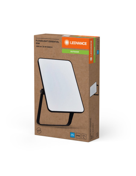 NAŚWIETLACZ FLOOD ESSENTIAL 20W 6500K zimna biała 1800LM BK IP65 