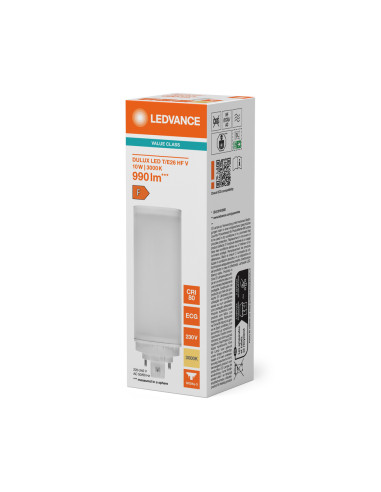 ŚWIETLÓWKA LED V DULUX LED TE26 HF 10W 3000K ciepła biała  GX24Q-3 990LM 