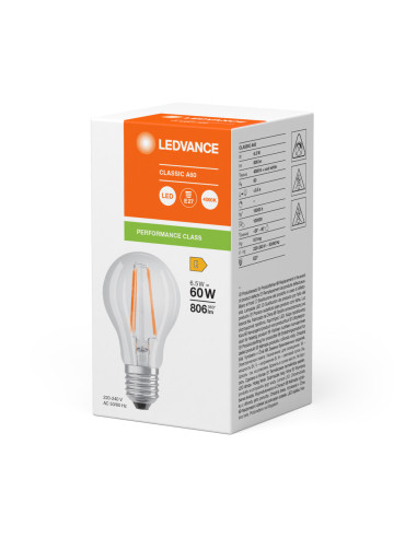 ŻARÓWKA LED P CLA60 6,5W 4000K neutralna biała  E27 FIL 806LM 