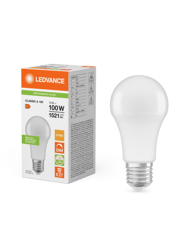 ŻARÓWKA LED P CLA100 DIM FR 14W 2700K ciepła biała  E27 1521LM PLASTIC 